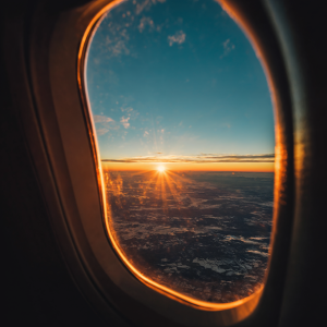 a view out an airplane window